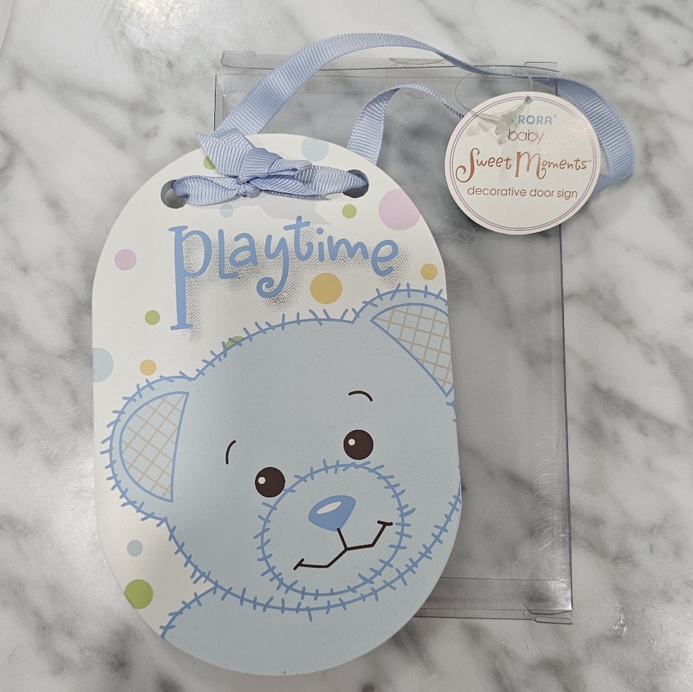 AURORA Sweet Dreams/Playtime Decorative Door Sign NWT